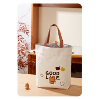 Термосумка-шоппер на завязках Beige Good Life, компактная сумка-холодильник для еды с собой