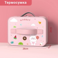 Детская плоская термосумка с милым дизайном, ланч-бег для плоских боксов Mai Rabbit