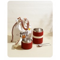 Термосумка-шоппер на завязках Beige Good Life, компактная сумка-холодильник для еды с собой