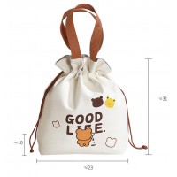 Термосумка-шоппер на завязках Beige Good Life, компактная сумка-холодильник для еды с собой