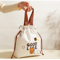 Термосумка-шоппер на завязках Beige Good Life, компактная сумка-холодильник для еды с собой