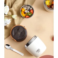 Термо ланч-набір Food Time, ланч-бокс з сумкою та ложкою, 1000 мл, коричневий