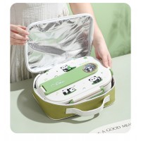 Детская плоская термосумка с милым дизайном, ланч-бег для плоских боксов Mai Dinosaur