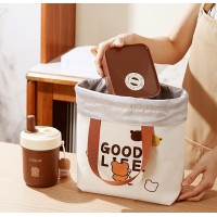 Термосумка-шоппер на завязках Beige Good Life, компактная сумка-холодильник для еды с собой