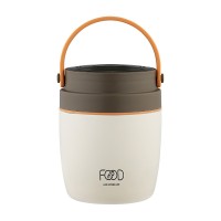 Термо ланч-набір Food Time, ланч-бокс з сумкою та ложкою, 1000 мл, коричневий