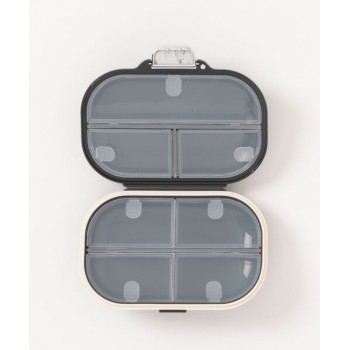 Органайзер для таблеток - вместительная таблетница Style на 7 отделений, размер L, черный