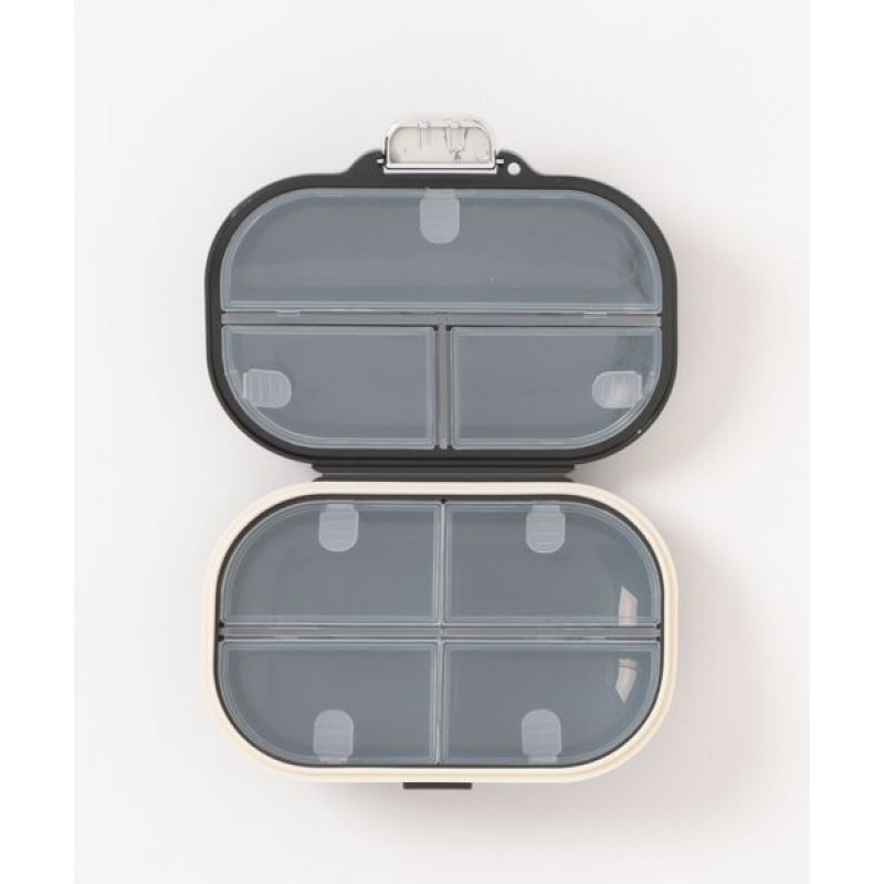 Органайзер для таблеток - вместительная таблетница Style на 7 отделений, размер L, черный