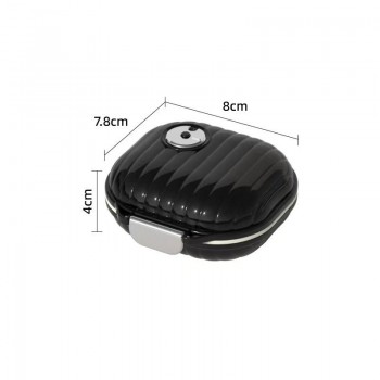 Органайзер для таблеток - вместительная таблетница Style на 7 отделений, размер S, черная