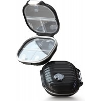 Органайзер для таблеток - вместительная таблетница Style на 7 отделений, размер S, черная