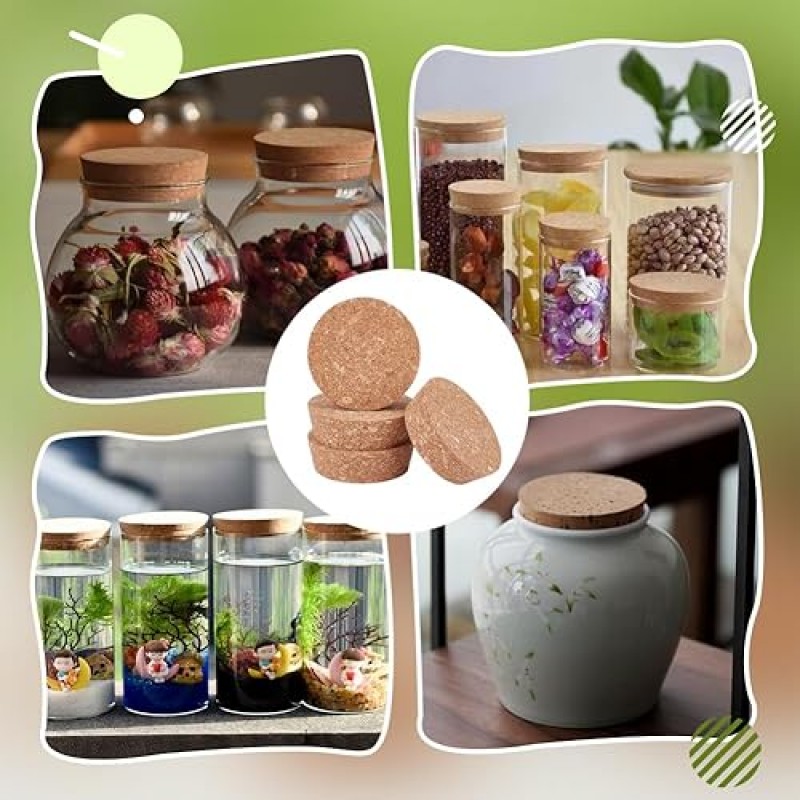 Натуральна конусна пробка для банок і пляшок Cork 55х63 мм (набір 2 шт.)