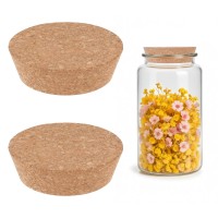 Натуральна конусна пробка для банок і пляшок Cork 45х53 мм (набір 2 шт.)
