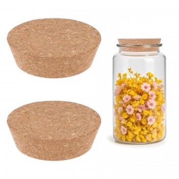 Натуральна конусна пробка для банок і пляшок Cork 45х53 мм  (набір 2 шт.)