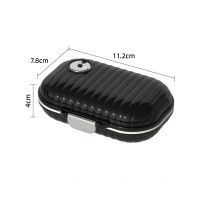 Органайзер для таблеток - вместительная таблетница Style на 7 отделений, размер L, черный