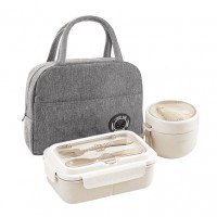 Ланч-набір для обідів Ivory 3-в-1: Ланч-бокс 1200 мл, Супниця 600 мл і Термосумка