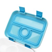 Качественный ланч-бокс на 5 герметичных секций Light 920 мл, голубой