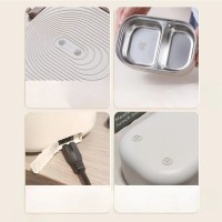 Электрический ланч-бокс с подогревом HOTBOX 1л - компактный, герметичный контейнер для еды 220В, бежевый