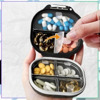 Органайзер для таблеток - вместительная таблетница Style на 7 отделений, размер S, черная