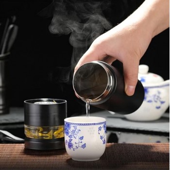 Термос для заваривания чая 500 мл с инфузером Infuza, черный