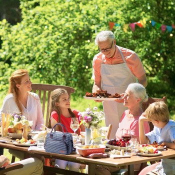 Термосумка для ланчей с ремешком, водонепроницаемая, для работы, школы и пикника Heo 10 л, синяя