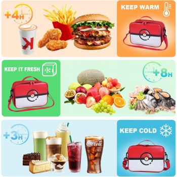 Детская термосумка, ланч бег в школу для еды с собой 5 л, Покемон