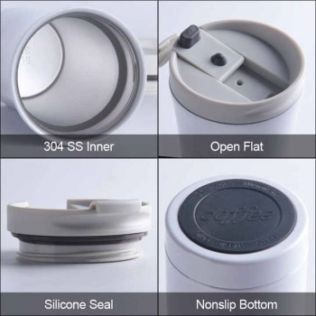 Термокружка 500мл, автокружка - термос для чаю, кави Star біла