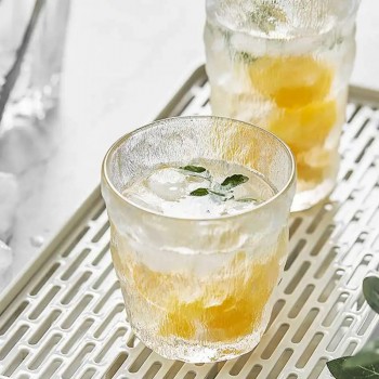 Рельефный стакан с узором Ледник Glacier, толстые стенки, 300 мл