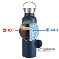 Металева пляшка - термос для води 750 мл Metal Jug, чорна