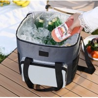 Большая термосумка-холодильник для еды и напитков с фольгированным покрытием Season 18л, черная