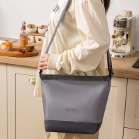 Термосумка для еды и напитков 2в1, регулируемая 10/5 л, ланч-бег трансформер Tiffin Food, серая