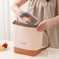 Термосумка для еды и напитков 2в1, регулируемая 10/5 л, ланч-бег трансформер Tiffin Food, коричневая