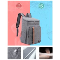 Терморюкзак-холодильник для еды и напитков 18 л, водонепроницаемый, для пикника и поездок Bag, серый