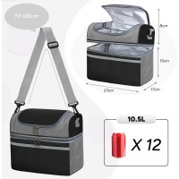 Сумка для ланча DuoBag на два яруса с термоизоляцией 10 л, Черная