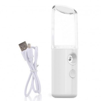 Увлажнитель для лица с аккумулятором, портативный мини аромараспылитель 30 мл для ухода за кожей Nano, белый