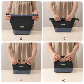 Термосумка для еды и напитков 2в1, регулируемая 10/5 л, ланч-бег трансформер Tiffin Food, серая