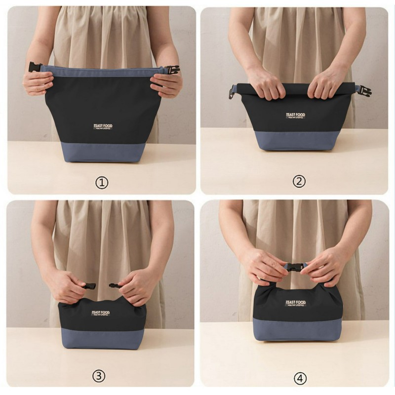 Термосумка для еды и напитков 2в1, регулируемая 10/5 л, ланч-бег трансформер Tiffin Food, серая