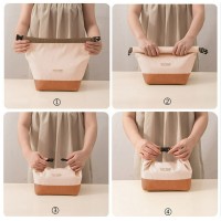 Термосумка для еды и напитков 2в1, регулируемая 10/5 л, ланч-бег трансформер Tiffin Food, коричневая