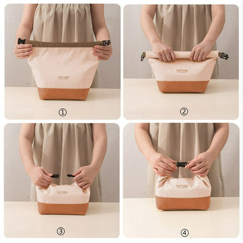 Термосумка для еды и напитков 2в1, регулируемая 10/5 л, ланч-бег трансформер Tiffin Food, коричневая