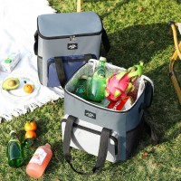 Большая термосумка-холодильник для еды и напитков с фольгированным покрытием Season 18л, черная