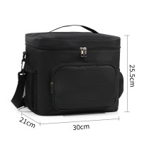 Большая термосумка-холодильник для еды и напитков с фольгированным покрытием TermoLine 16л, черная