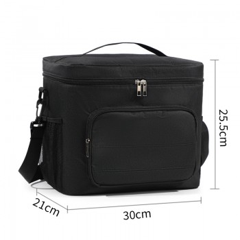 Большая термосумка-холодильник для еды и напитков с фольгированным покрытием TermoLine 16л, черная