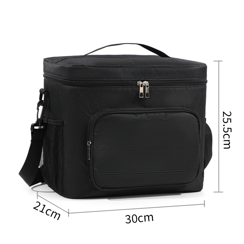 Большая термосумка-холодильник для еды и напитков с фольгированным покрытием TermoLine 16л, черная