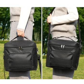 Большая термосумка-холодильник для еды и напитков с фольгированным покрытием TermoLine 16л, синяя