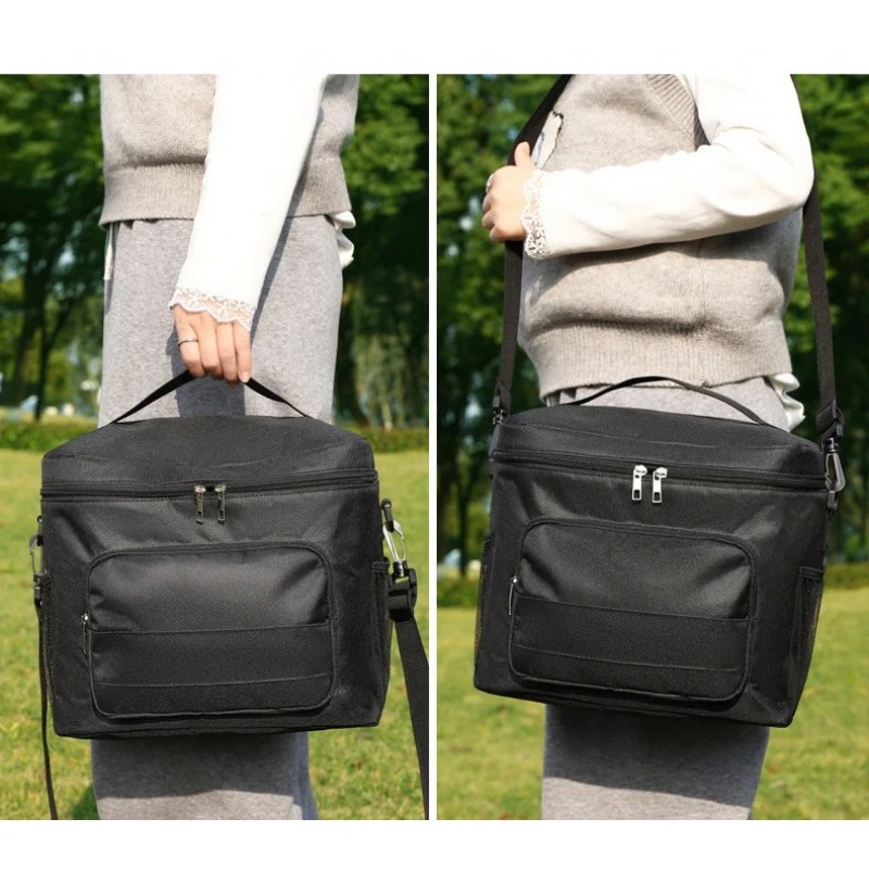 Большая термосумка-холодильник для еды и напитков с фольгированным покрытием TermoLine 16л, синяя