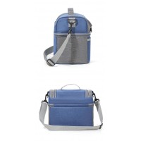 Сумка для ланча DuoBag на два яруса с термоизоляцией 10 л, Синяя