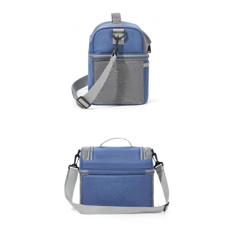 Сумка для ланча DuoBag на два яруса с термоизоляцией 10 л, Синяя