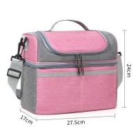 Сумка для ланча DuoBag на два яруса с термоизоляцией 10 л, Красная