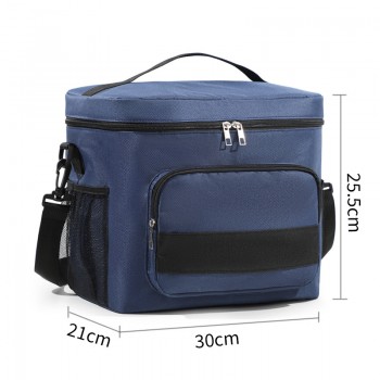 Большая термосумка-холодильник для еды и напитков с фольгированным покрытием TermoLine 16л, синяя