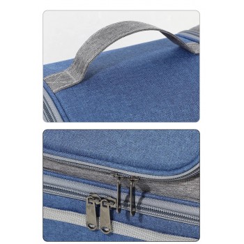 Сумка для ланча DuoBag на два яруса с термоизоляцией 10 л, Синяя