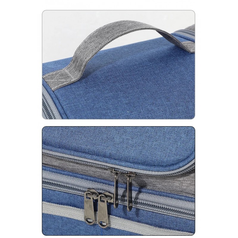 Сумка для ланча DuoBag на два яруса с термоизоляцией 10 л, Синяя