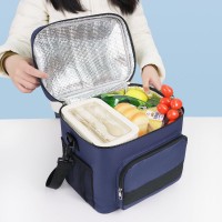 Большая термосумка-холодильник для еды и напитков с фольгированным покрытием TermoLine 16л, синяя